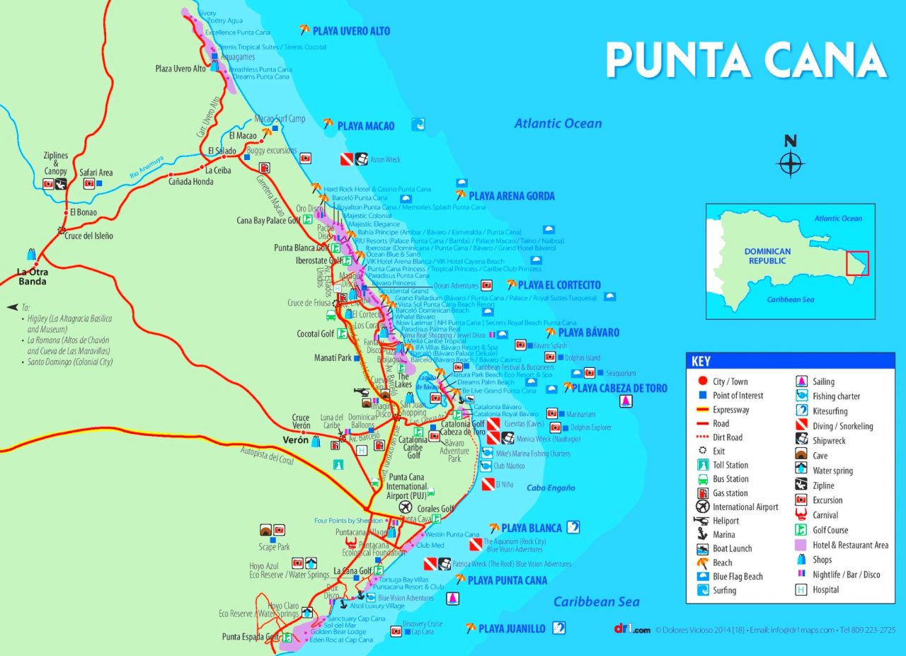 Map of punta cana PuntaCana.site